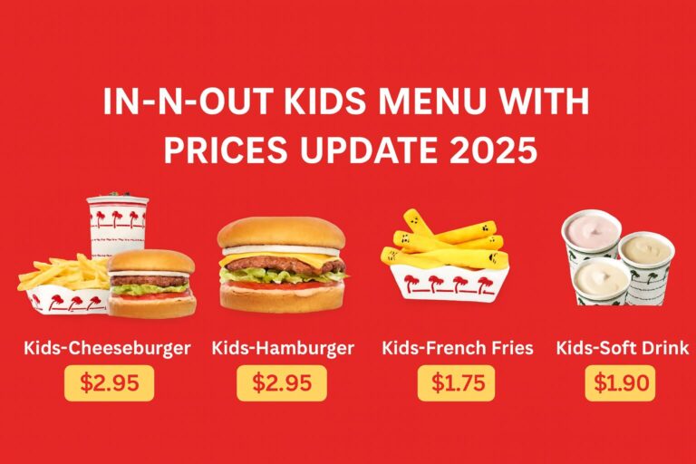 in N Out Kids Menu